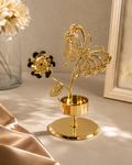 Luxury Gold Butterfly Metal Tealight Candle Holder Set – Decorative Floral Candle Stand for Home, Wedding & Table Centerpiece