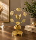 Golden Butterfly Candle Holder | Decorative Leaf Design Candle Stand | Luxury Home Décor