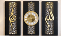 3 Pc Frame Allah Muhammad Wall Clock – Luxury Islamic Wall Decor